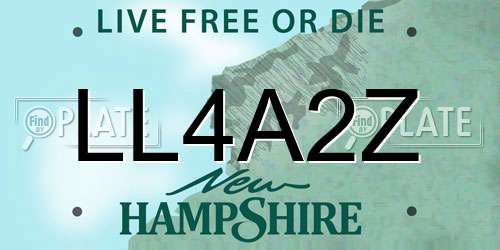 LL4A2Z New Hampshire License Plate