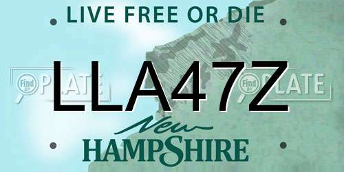 LLA47Z New Hampshire License Plate