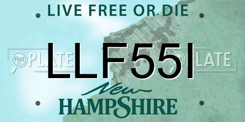 LLF55I New Hampshire License Plate