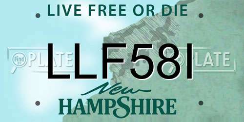 LLF58I New Hampshire License Plate