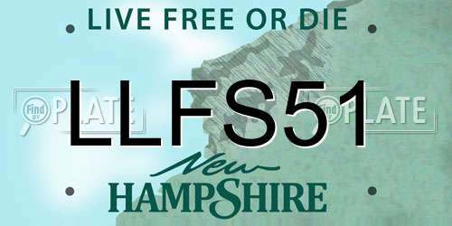 LLFS51 New Hampshire License Plate