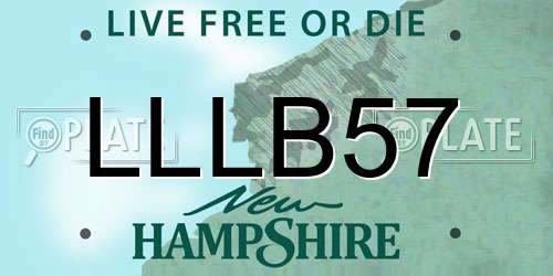 LLLB57 New Hampshire License Plate