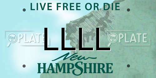 LLLL New Hampshire License Plate