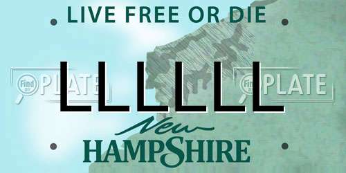 LLLLLL New Hampshire License Plate