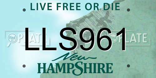 LLS961 New Hampshire License Plate