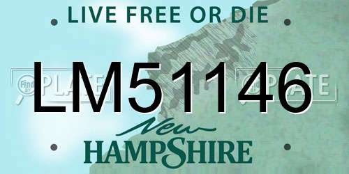 LM51146 New Hampshire License Plate