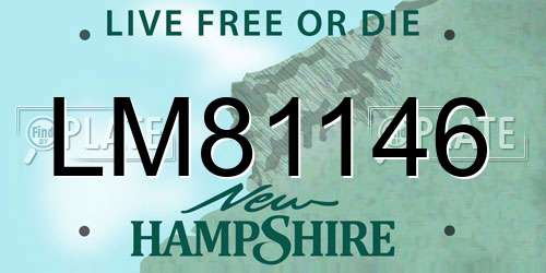 LM81146 New Hampshire License Plate