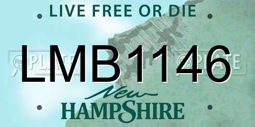 LMB1146 New Hampshire License Plate
