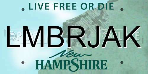 LMBRJAK New Hampshire License Plate
