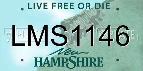 LMS1146 New Hampshire License Plate