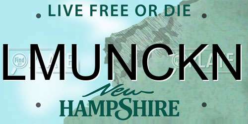 LMUNCKN New Hampshire License Plate