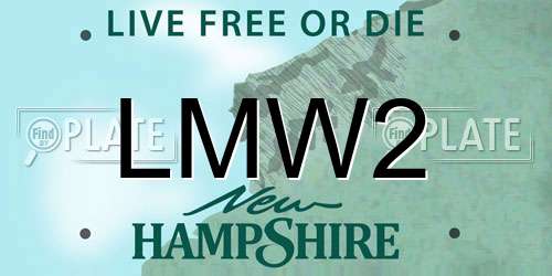 LMW2 New Hampshire License Plate