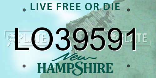 LO39591 New Hampshire License Plate