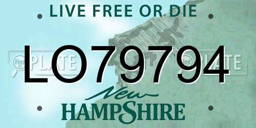 LO79794 New Hampshire License Plate
