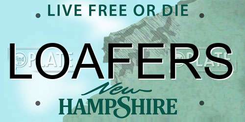 LOAFERS New Hampshire License Plate