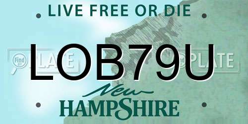 LOB79U New Hampshire License Plate