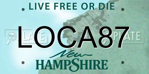 LOCA87 New Hampshire License Plate