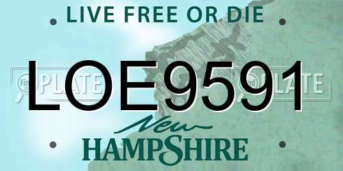 LOE9591 New Hampshire License Plate