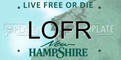 LOFR New Hampshire License Plate