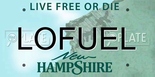 LOFUEL New Hampshire License Plate