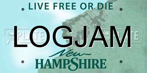 LOGJAM New Hampshire License Plate