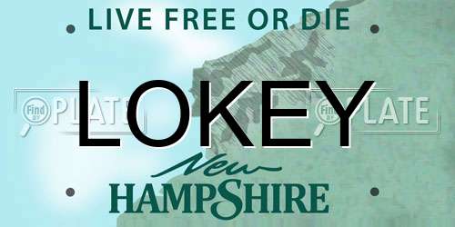 LOKEY New Hampshire License Plate