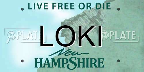 LOKI New Hampshire License Plate