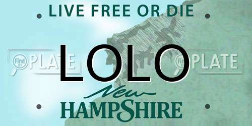 LOLO New Hampshire License Plate