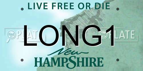 LONG1 New Hampshire License Plate