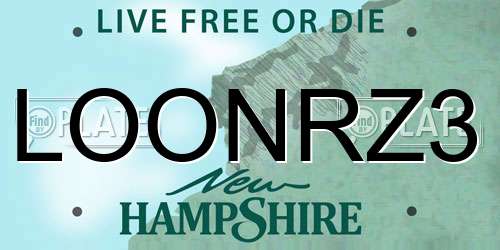 LOONRZ3 New Hampshire License Plate