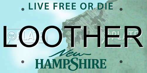 LOOTHER New Hampshire License Plate