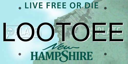LOOTOEE New Hampshire License Plate