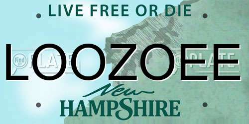 LOOZOEE New Hampshire License Plate