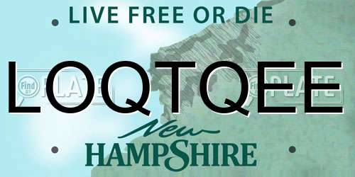LOQTQEE New Hampshire License Plate