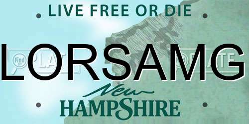 LORSAMG New Hampshire License Plate