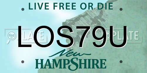 LOS79U New Hampshire License Plate