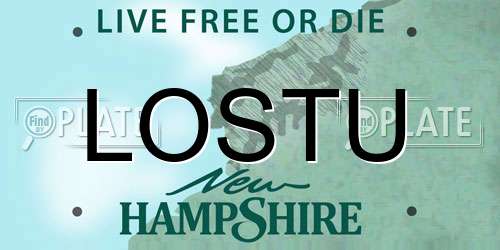 LOSTU New Hampshire License Plate