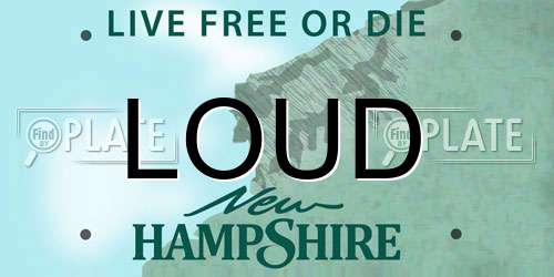 LOUD New Hampshire License Plate