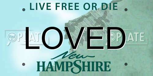 LOVED New Hampshire License Plate