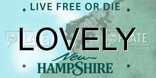 LOVELY New Hampshire License Plate