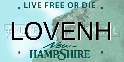 LOVENH New Hampshire License Plate