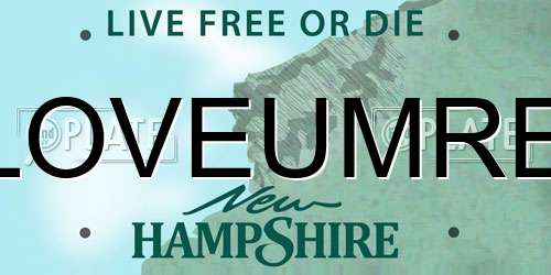 LOVEUMRE New Hampshire License Plate