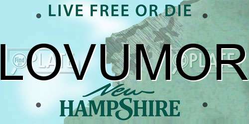 LOVUMOR New Hampshire License Plate