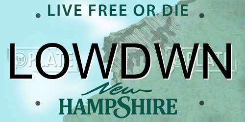 LOWDWN New Hampshire License Plate