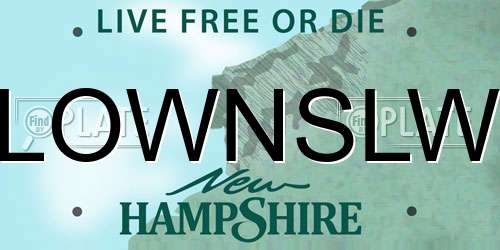 LOWNSLW New Hampshire License Plate