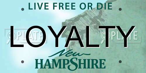 LOYALTY New Hampshire License Plate