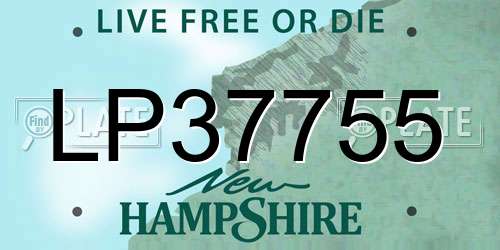 LP37755 New Hampshire License Plate