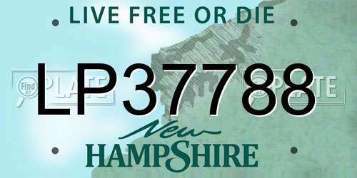 LP37788 New Hampshire License Plate