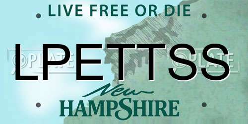 LPETTSS New Hampshire License Plate