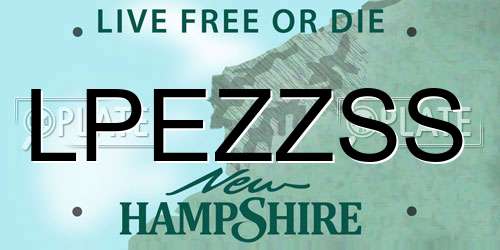 LPEZZSS New Hampshire License Plate